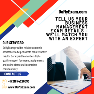 Tell Us Your Business Management Exam Details – We'll Match You With an Expert
